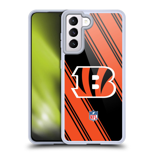 NFL Cincinnati Bengals Artwork Stripes Soft Gel Case for Samsung Galaxy S21 5G