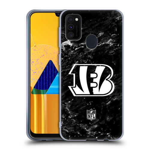 NFL Cincinnati Bengals Artwork Marble Soft Gel Case for Samsung Galaxy M30s (2019)/M21 (2020)