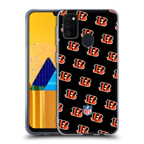NFL Cincinnati Bengals Artwork Patterns Soft Gel Case for Samsung Galaxy M30s (2019)/M21 (2020)