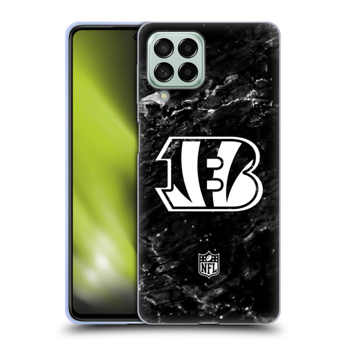 NFL Cincinnati Bengals Artwork Marble Soft Gel Case for Samsung Galaxy M53 (2022)