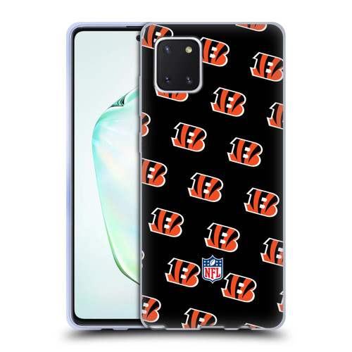 NFL Cincinnati Bengals Artwork Patterns Soft Gel Case for Samsung Galaxy Note10 Lite