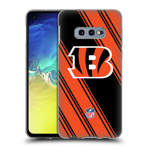 NFL Cincinnati Bengals Artwork Stripes Soft Gel Case for Samsung Galaxy S10e