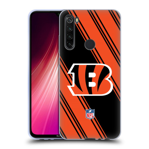 NFL Cincinnati Bengals Artwork Stripes Soft Gel Case for Xiaomi Redmi Note 8T