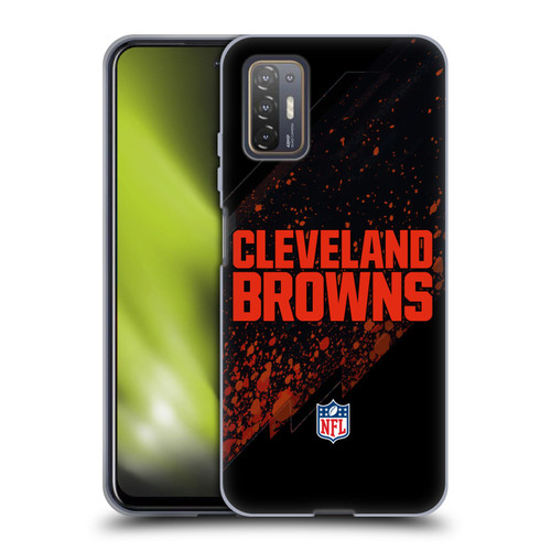 NFL Cleveland Browns Logo Blur Soft Gel Case for HTC Desire 21 Pro 5G