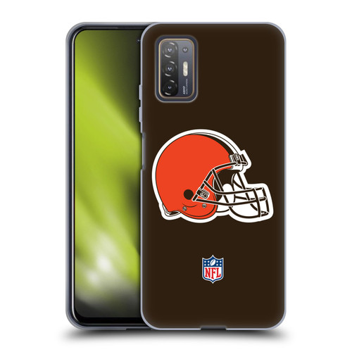 NFL Cleveland Browns Logo Plain Soft Gel Case for HTC Desire 21 Pro 5G