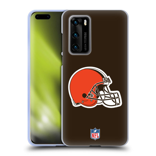 NFL Cleveland Browns Logo Plain Soft Gel Case for Huawei P40 5G