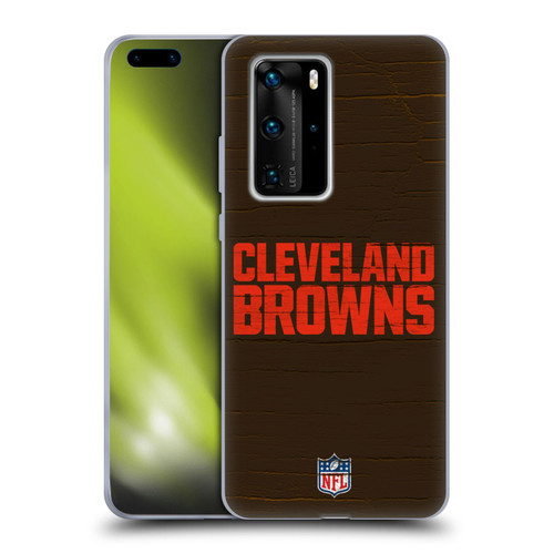 NFL Cleveland Browns Logo Distressed Look Soft Gel Case for Huawei P40 Pro / P40 Pro Plus 5G