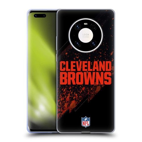 NFL Cleveland Browns Logo Blur Soft Gel Case for Huawei Mate 40 Pro 5G