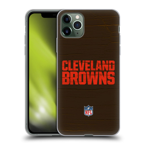 NFL Cleveland Browns Logo Distressed Look Soft Gel Case for Apple iPhone 11 Pro Max