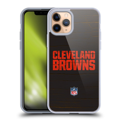 NFL Cleveland Browns Logo Distressed Look Soft Gel Case for Apple iPhone 11 Pro