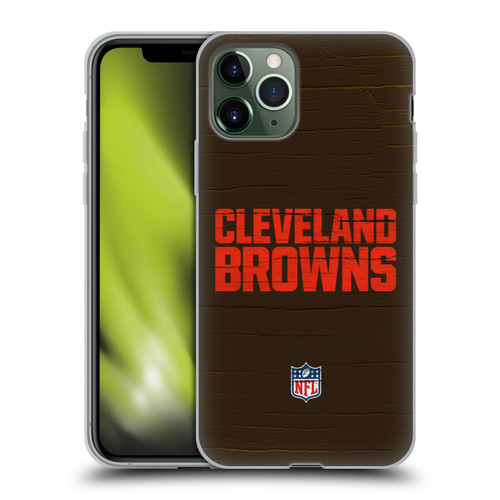 NFL Cleveland Browns Logo Distressed Look Soft Gel Case for Apple iPhone 11 Pro