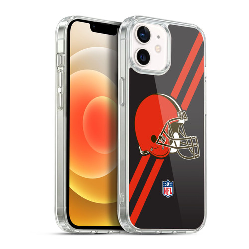 NFL Cleveland Browns Logo Stripes Soft Gel Case for Apple iPhone 12 / iPhone 12 Pro & MagSafe