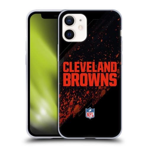 NFL Cleveland Browns Logo Blur Soft Gel Case for Apple iPhone 12 Mini