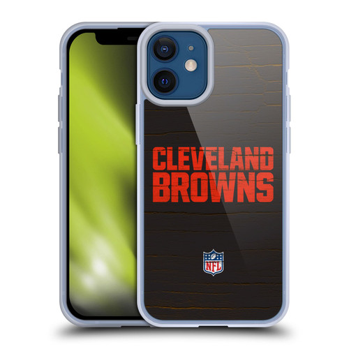 NFL Cleveland Browns Logo Distressed Look Soft Gel Case for Apple iPhone 12 Mini