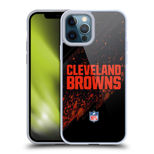 NFL Cleveland Browns Logo Blur Soft Gel Case for Apple iPhone 12 Pro Max