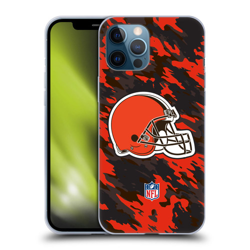 NFL Cleveland Browns Logo Camou Soft Gel Case for Apple iPhone 12 Pro Max