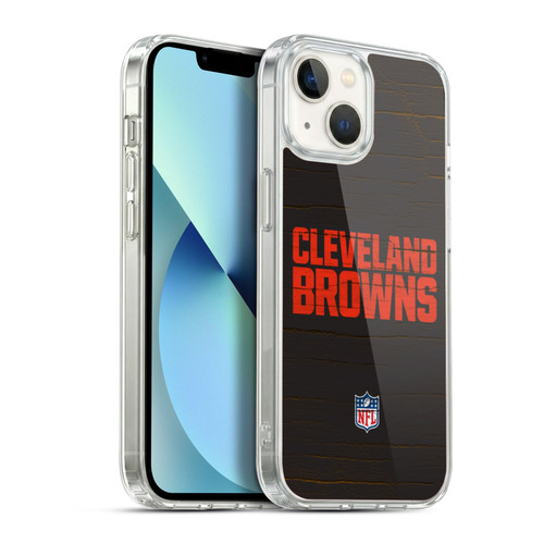 NFL Cleveland Browns Logo Distressed Look Soft Gel Case for Apple iPhone 13