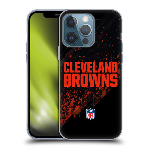 NFL Cleveland Browns Logo Blur Soft Gel Case for Apple iPhone 13 Pro