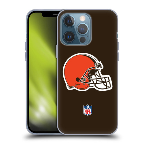 NFL Cleveland Browns Logo Plain Soft Gel Case for Apple iPhone 13 Pro