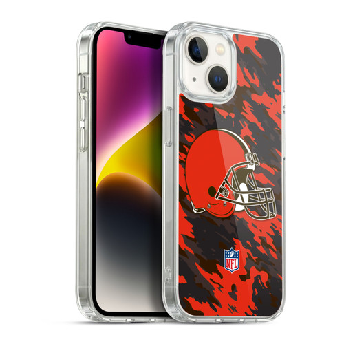 NFL Cleveland Browns Logo Camou Soft Gel Case for Apple iPhone 14
