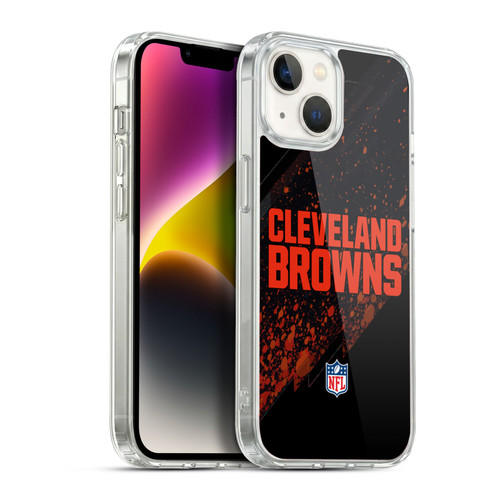 NFL Cleveland Browns Logo Blur Soft Gel Case for Apple iPhone 14