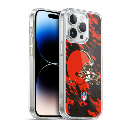 NFL Cleveland Browns Logo Camou Soft Gel Case for Apple iPhone 14 Pro & MagSafe