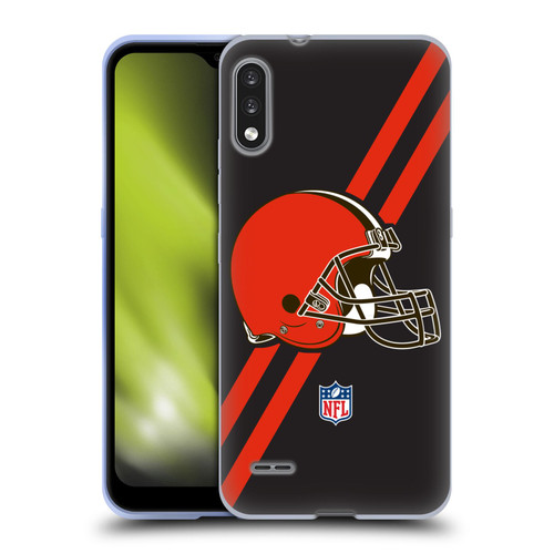 NFL Cleveland Browns Logo Stripes Soft Gel Case for LG K22