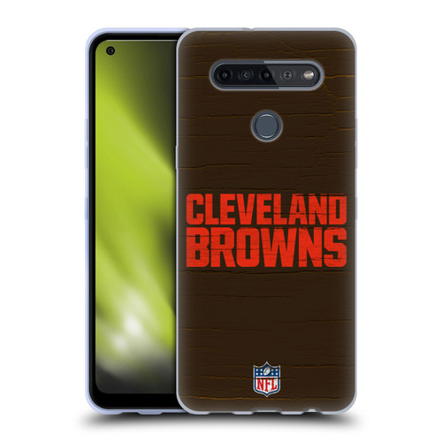 NFL Cleveland Browns Logo Distressed Look Soft Gel Case for LG K51S