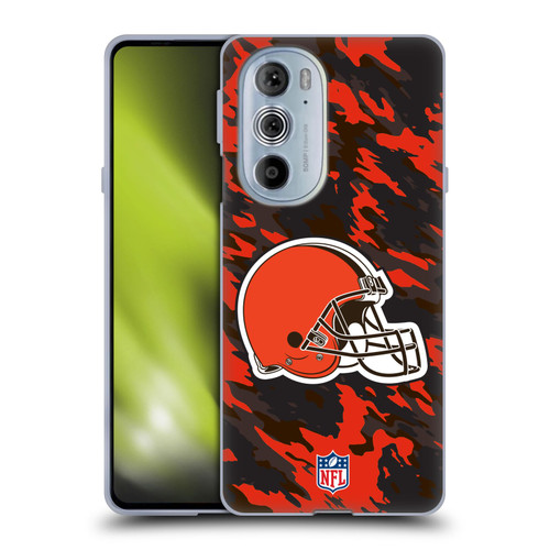 NFL Cleveland Browns Logo Camou Soft Gel Case for Motorola Edge X30