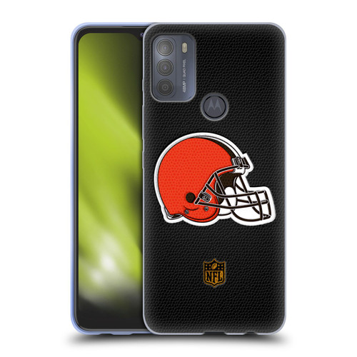 NFL Cleveland Browns Logo Football Soft Gel Case for Motorola Moto G50