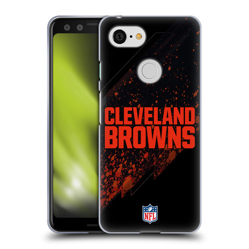 NFL Cleveland Browns Logo Blur Soft Gel Case for Google Pixel 3