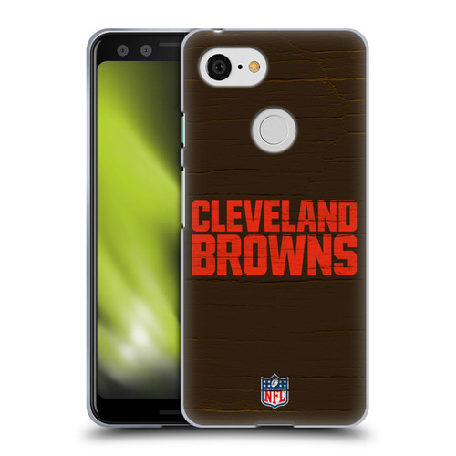 NFL Cleveland Browns Logo Distressed Look Soft Gel Case for Google Pixel 3
