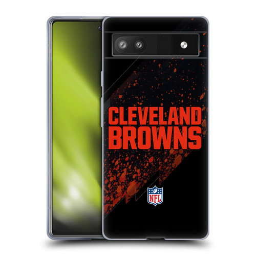 NFL Cleveland Browns Logo Blur Soft Gel Case for Google Pixel 6a