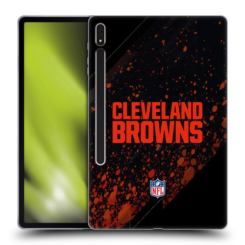 NFL Cleveland Browns Logo Blur Soft Gel Case for Samsung Galaxy Tab S8 Plus
