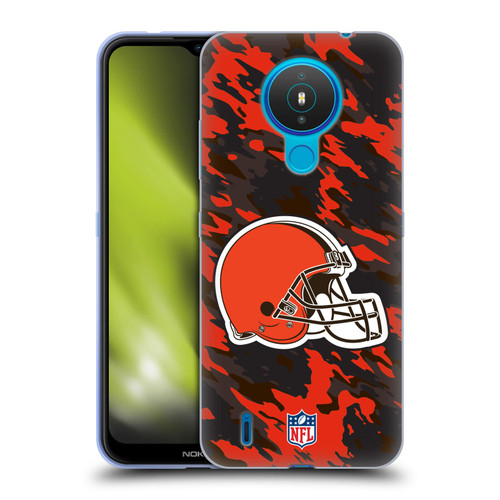 NFL Cleveland Browns Logo Camou Soft Gel Case for Nokia 1.4