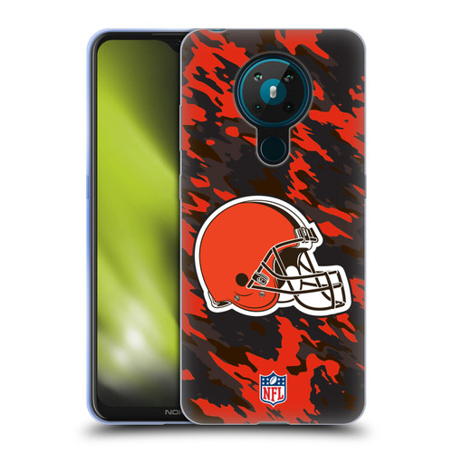 NFL Cleveland Browns Logo Camou Soft Gel Case for Nokia 5.3
