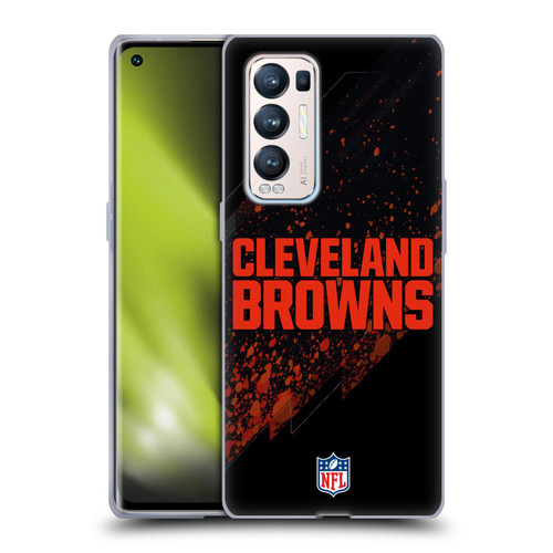 NFL Cleveland Browns Logo Blur Soft Gel Case for OPPO Find X3 Neo / Reno5 Pro+ 5G
