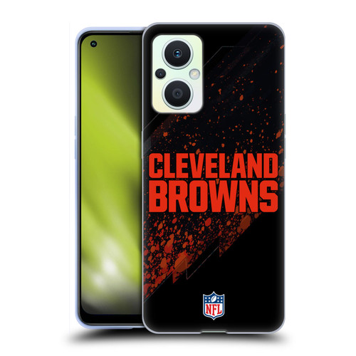 NFL Cleveland Browns Logo Blur Soft Gel Case for OPPO Reno8 Lite