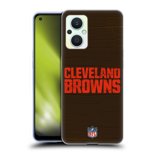 NFL Cleveland Browns Logo Distressed Look Soft Gel Case for OPPO Reno8 Lite