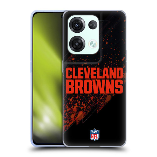 NFL Cleveland Browns Logo Blur Soft Gel Case for OPPO Reno8 Pro