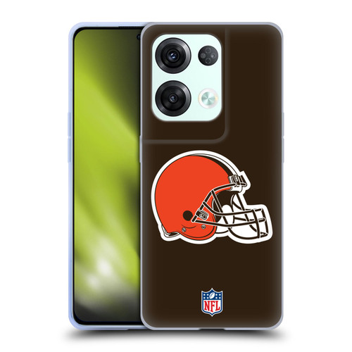 NFL Cleveland Browns Logo Plain Soft Gel Case for OPPO Reno8 Pro