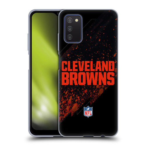 NFL Cleveland Browns Logo Blur Soft Gel Case for Samsung Galaxy A03s (2021)