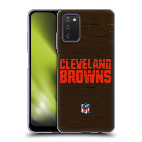 NFL Cleveland Browns Logo Distressed Look Soft Gel Case for Samsung Galaxy A03s (2021)