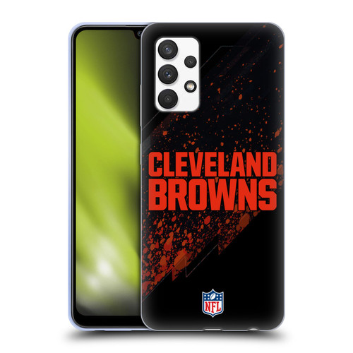 NFL Cleveland Browns Logo Blur Soft Gel Case for Samsung Galaxy A32 (2021)