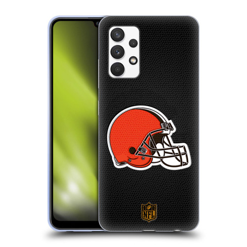 NFL Cleveland Browns Logo Football Soft Gel Case for Samsung Galaxy A32 (2021)