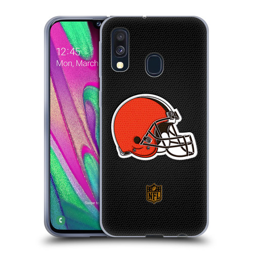 NFL Cleveland Browns Logo Football Soft Gel Case for Samsung Galaxy A40 (2019)
