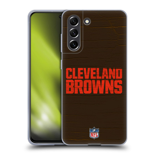 NFL Cleveland Browns Logo Distressed Look Soft Gel Case for Samsung Galaxy S21 FE 5G