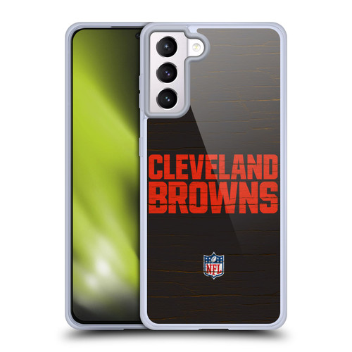 NFL Cleveland Browns Logo Distressed Look Soft Gel Case for Samsung Galaxy S21+ 5G