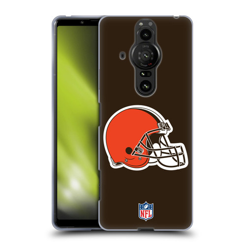 NFL Cleveland Browns Logo Plain Soft Gel Case for Sony Xperia Pro-I