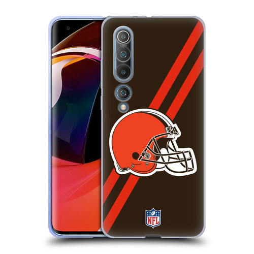 NFL Cleveland Browns Logo Stripes Soft Gel Case for Xiaomi Mi 10 5G / Mi 10 Pro 5G